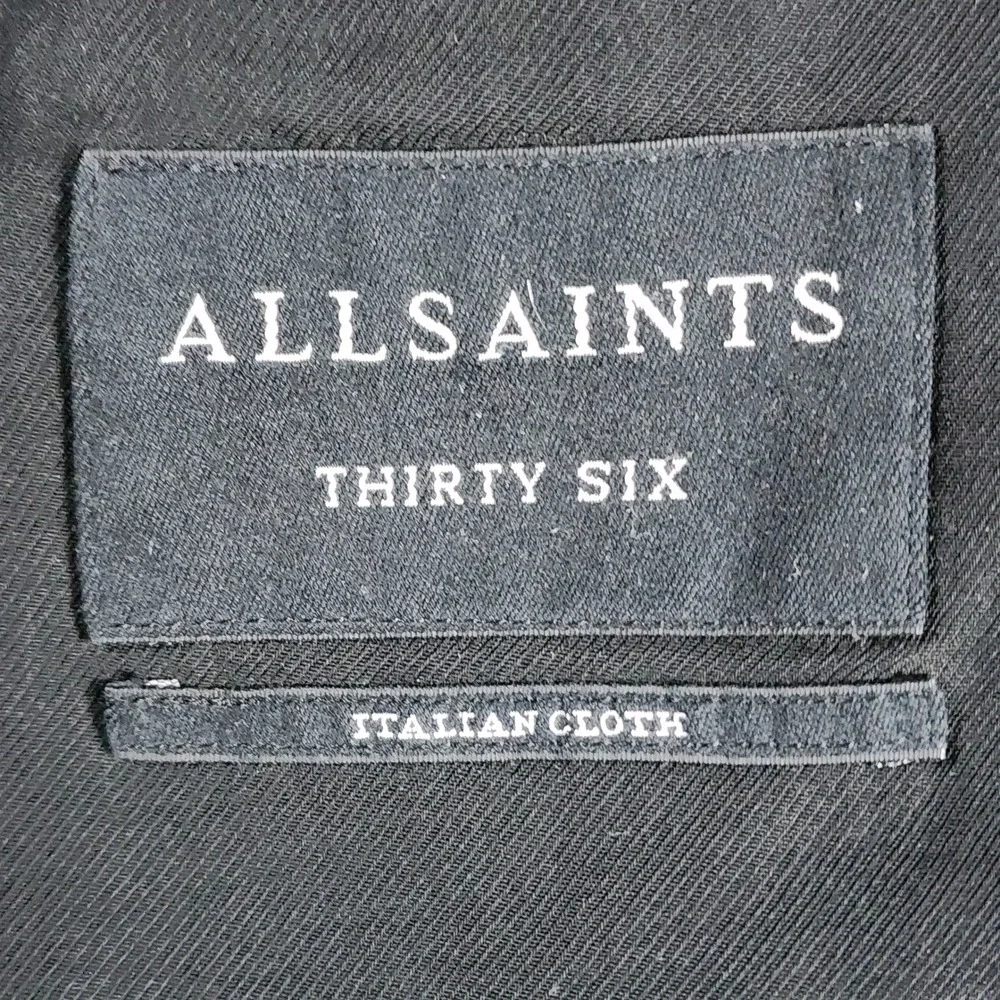 AllSaints Crane Blazer Mens 36 Grey Wool Blend Italian Cloth Jacket MM001K S